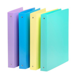 Cartella 4 anelli Dorso 30mm - 5 Colori Pastello Assortiti